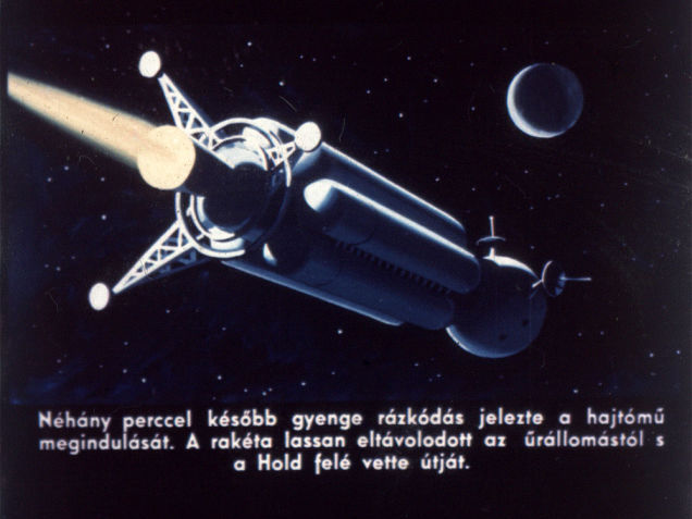A few minutes later, gentle shaking indicated the start of the engines. The rocket slowly departed the space station and began its journey towards the Moon.